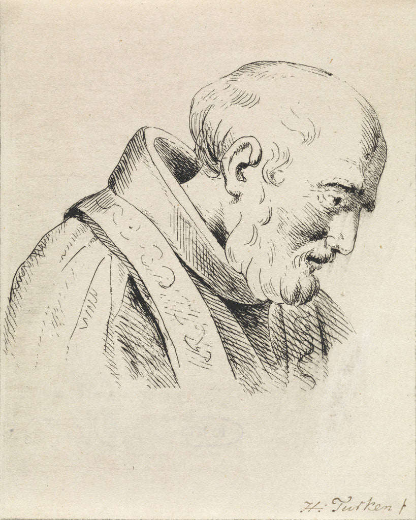 Detail of Cleric by Henricus Turken