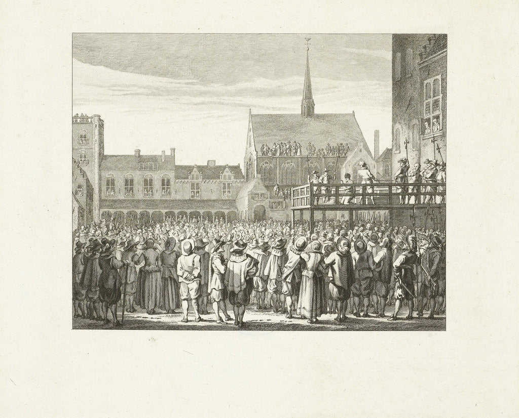 Detail of Beheading of John of Barneveld, 1619 by Reinier Vinkeles