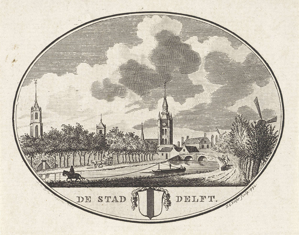 Detail of View of Delft by Jan Gerritsz. Visser