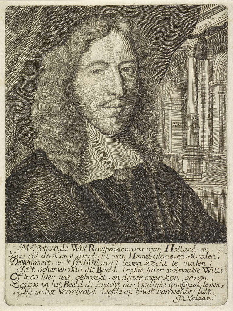 Detail of Portrait of Johan de Witt by Joachim Oudaan