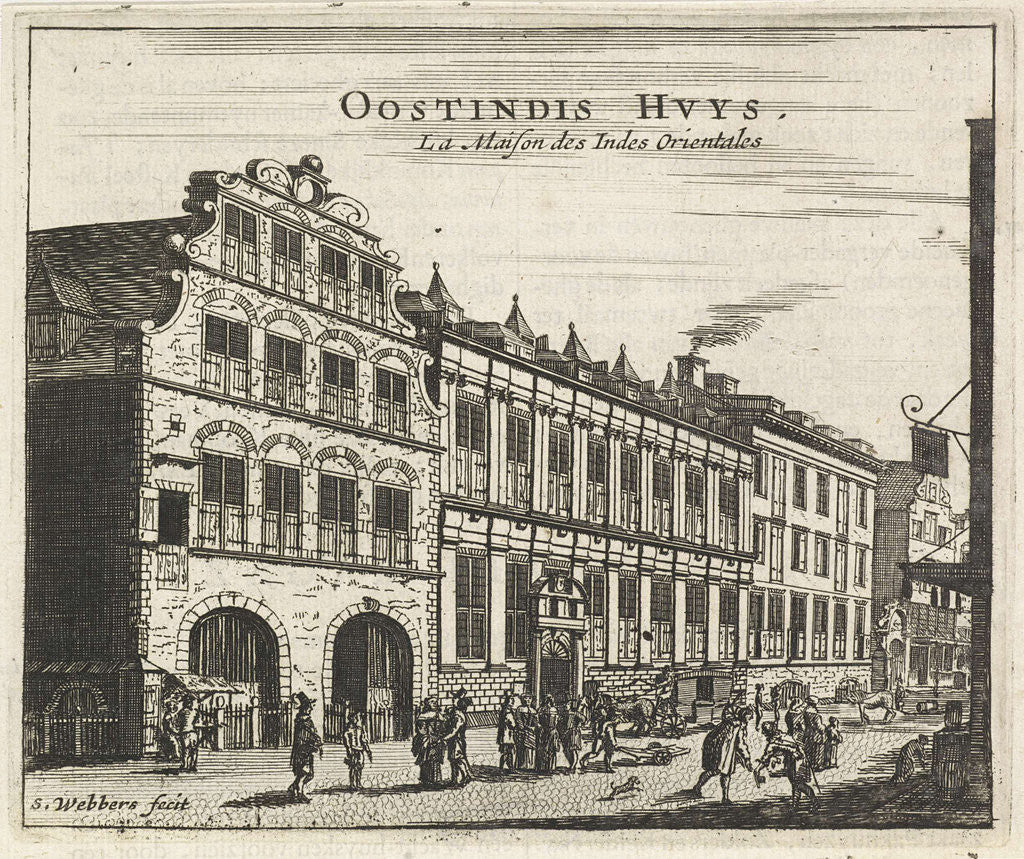 Detail of View of the East India House in Amsterdam by Zacharias Webber II