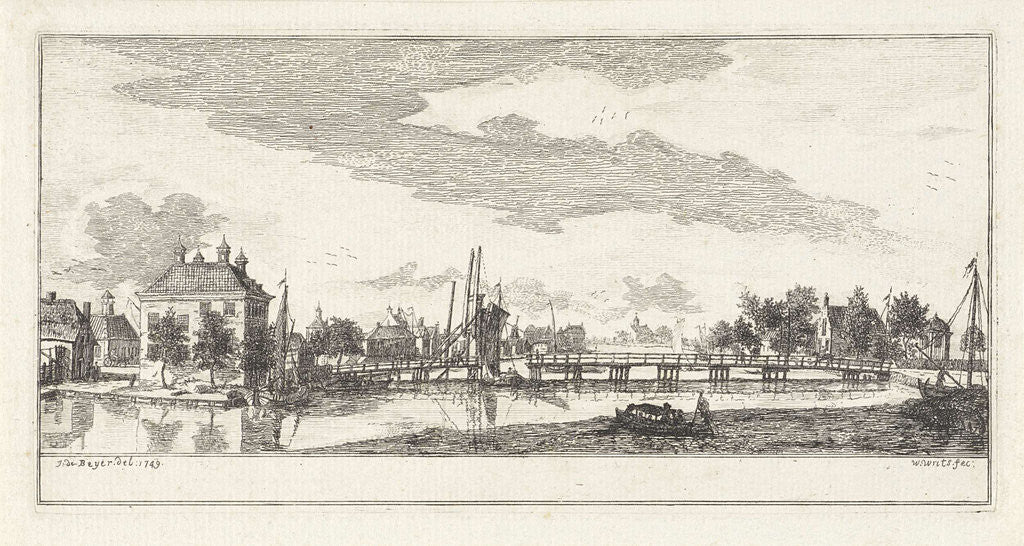 Detail of View of the village Uithoorn by Willem Writs