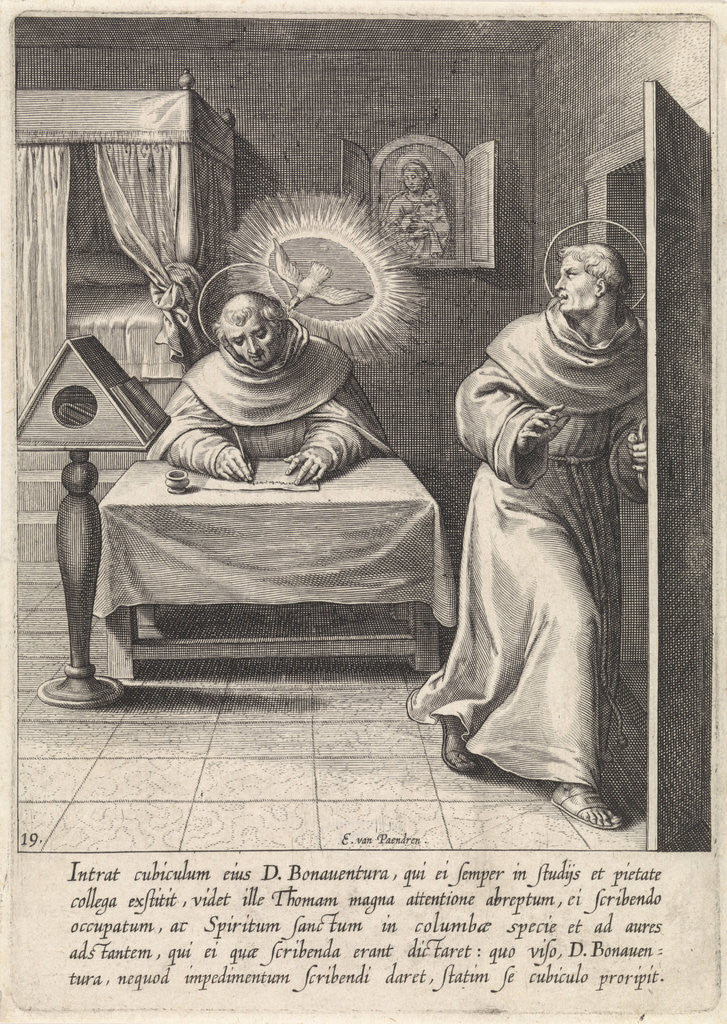 Detail of St. Thomas Aquinas and Bonaventure by Otto van Veen