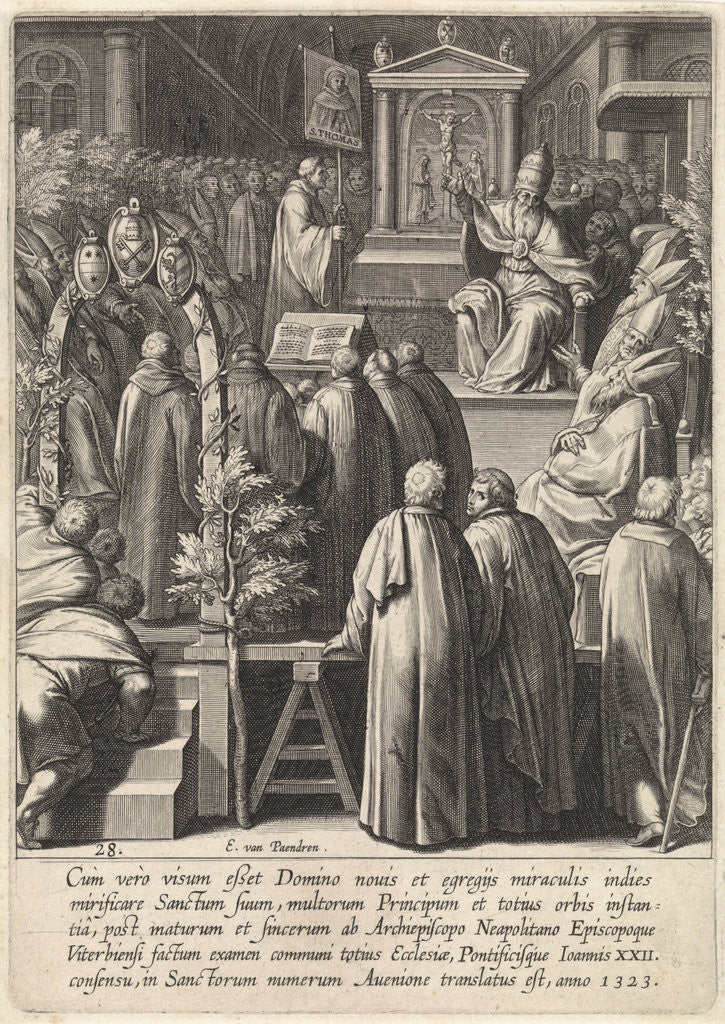 Detail of Canonization of St. Thomas Aquinas by Otto van Veen