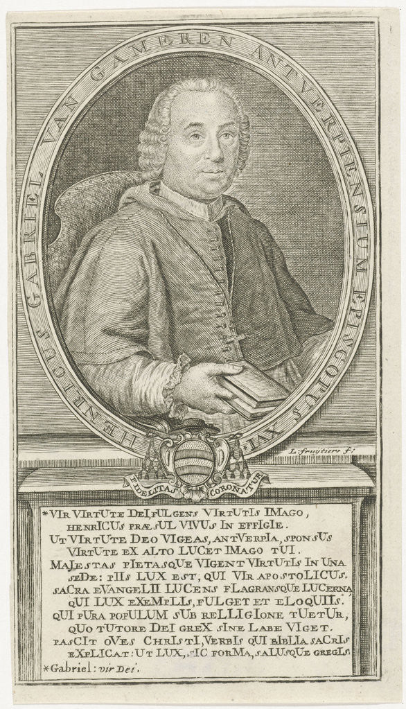 Detail of Portrait of Henricus Gabriel van Gameren by Lodewijk Joseph Fruytiers