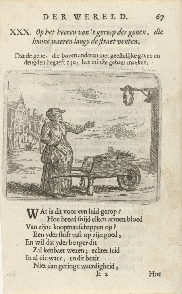 Detail of Women with a wheelbarrow by Arnold Houbraken