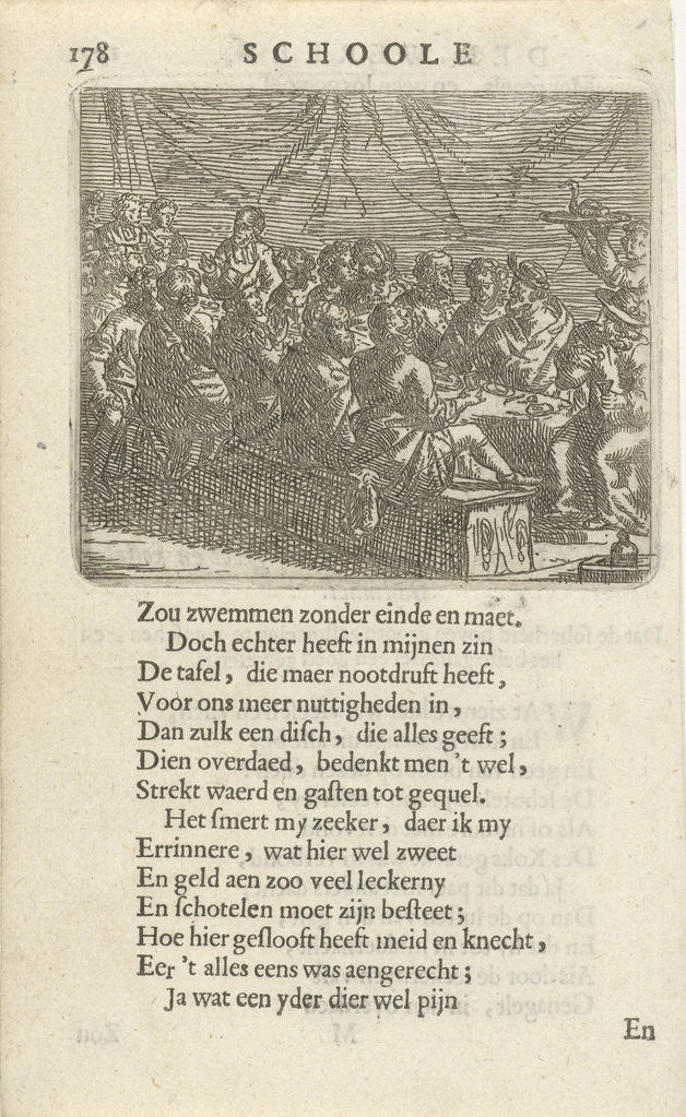 Detail of Great group dining table by Arnold Houbraken