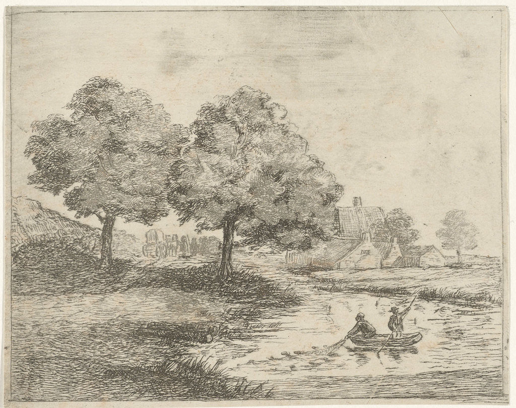 Detail of Landscape with Fishermen by David van der Kellen II