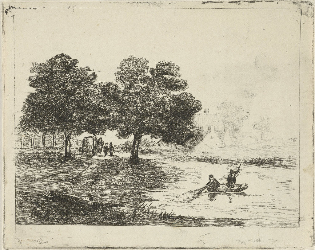 Detail of Landscape with Fishermen by David van der Kellen II