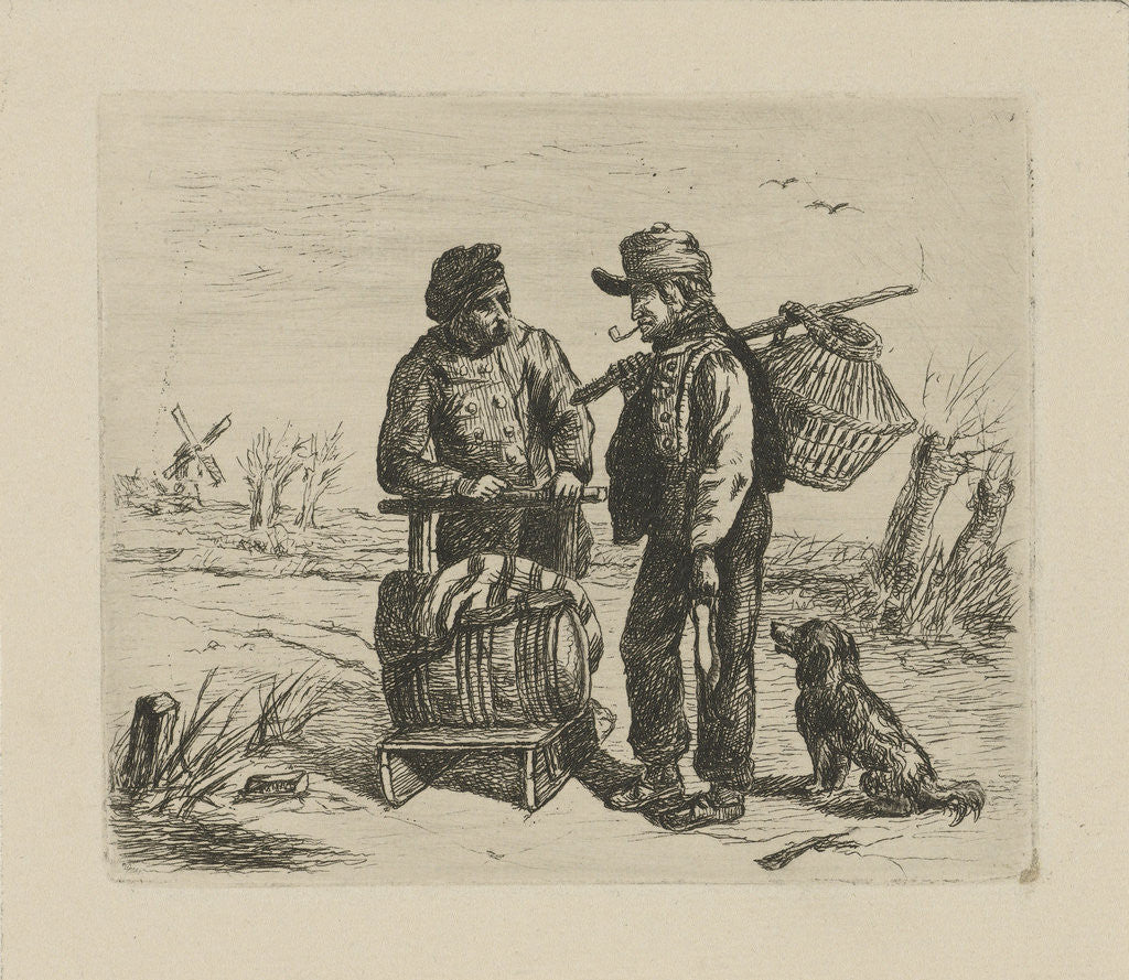 Detail of Winter Scene by David van der Kellen II