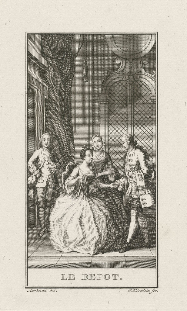 Detail of The visit by Johannes Kornlein