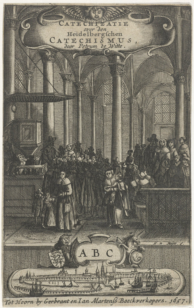Detail of Church interior, Harmen de Mayer by Gerbrant and Jan Martensz