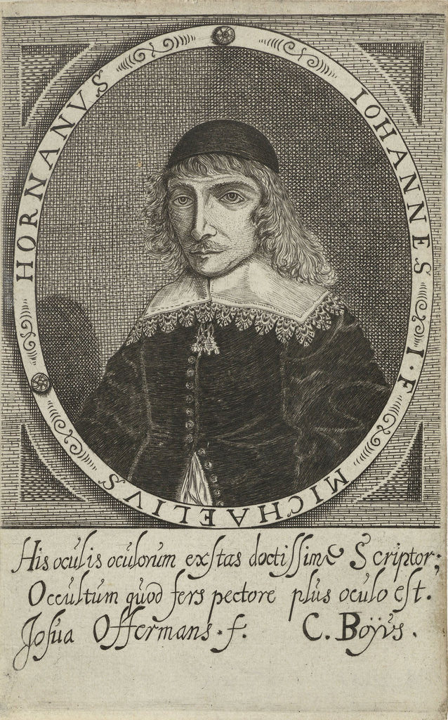 Detail of Portrait of Johannes Michaelius, Joshua Offermans by Cornelis Boey