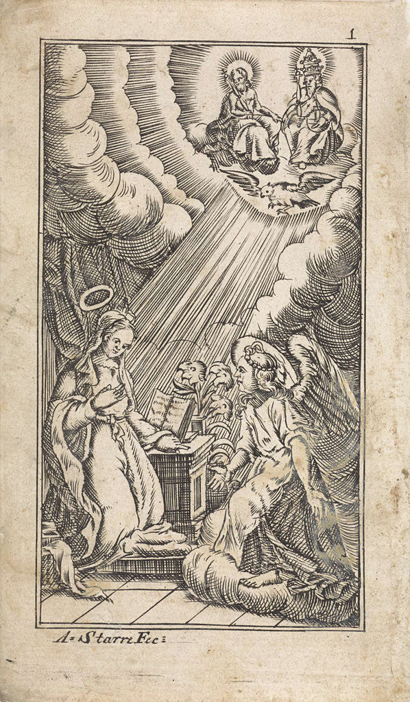 Detail of Annunciation by Abraham Starre
