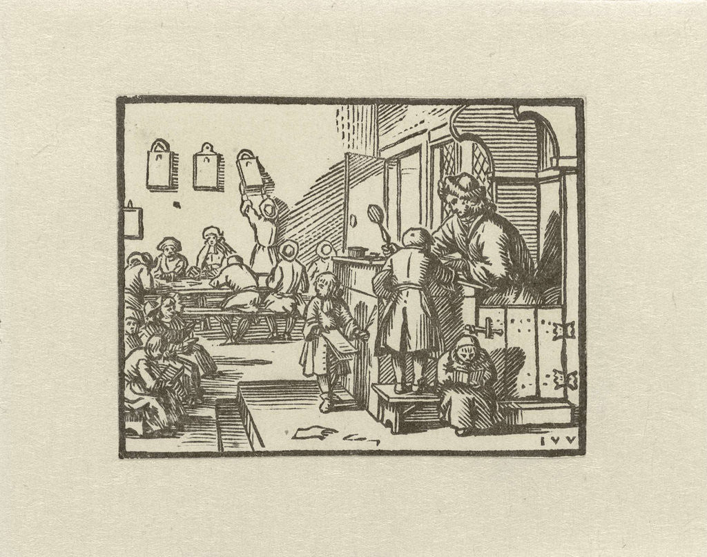 Detail of Classroom by Isaac Vincentsz. van der Vinne
