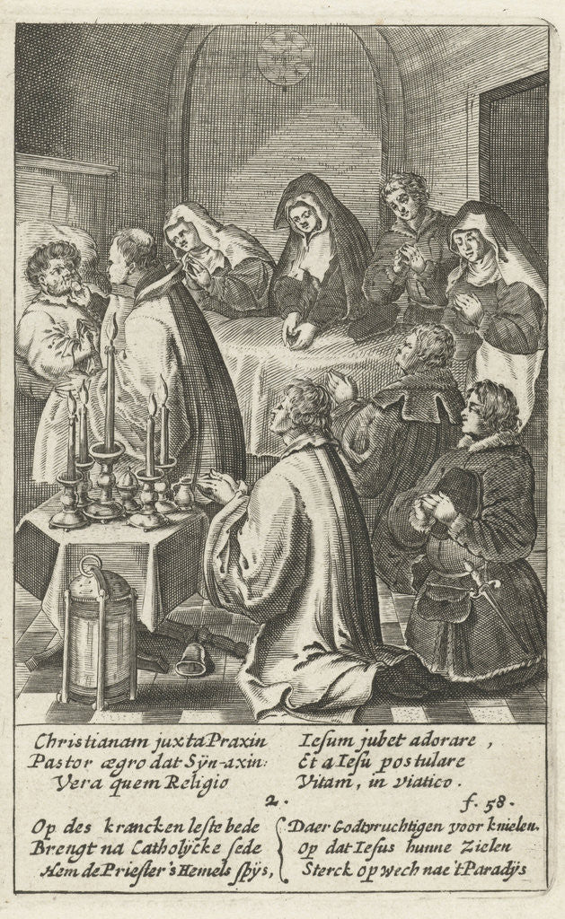 Detail of The host is administered to the patient by Henry Aertssens