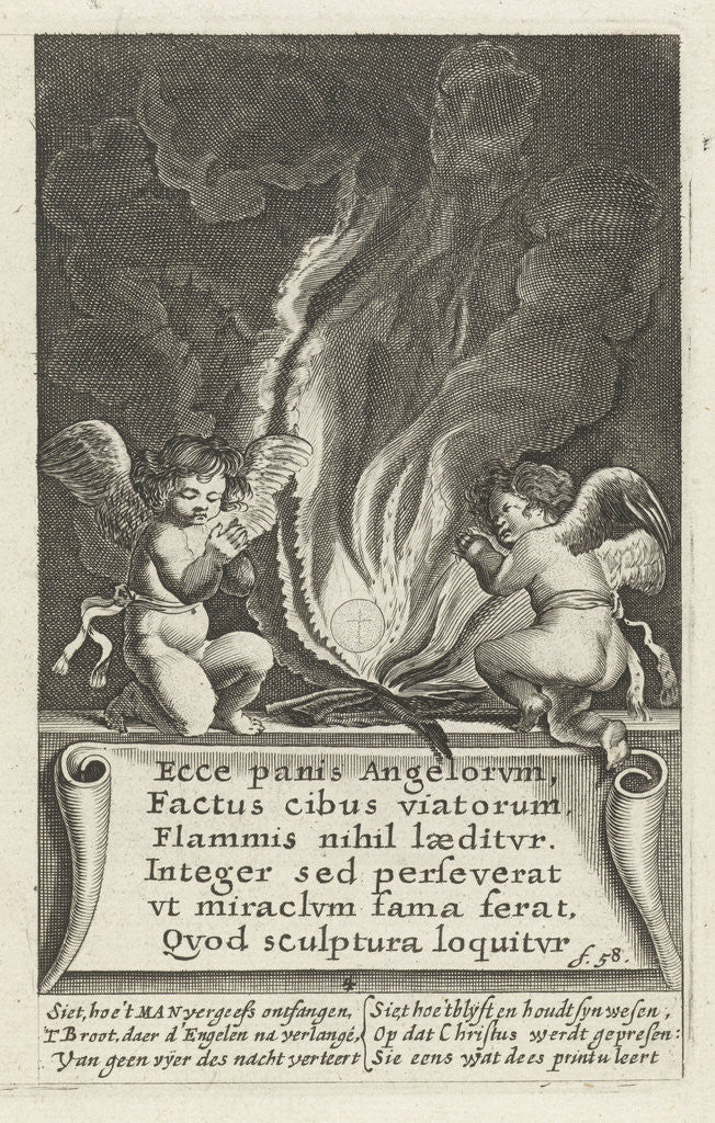 Detail of The wafer in the fire on both sides angels by Hendrik Aertssens