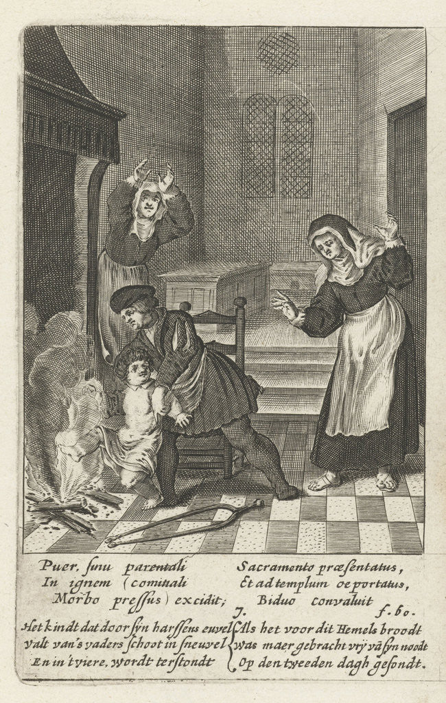 Detail of A child falls into the fire, 7 by Hendrik Aertssens