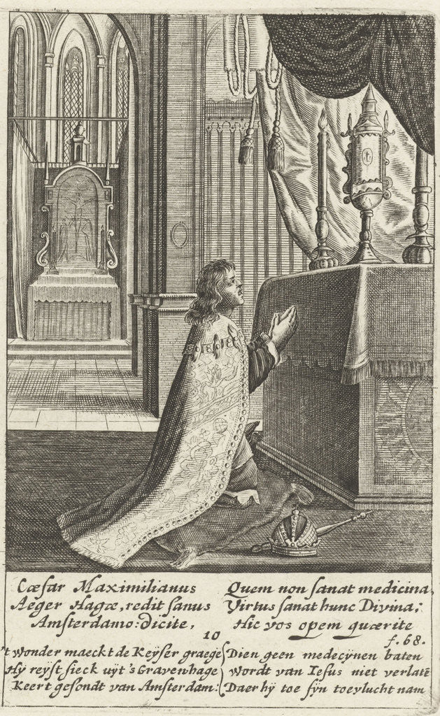 Detail of Emperor Maximilian pray before the Blessed Sacrament, 10 by Henry Aertssens