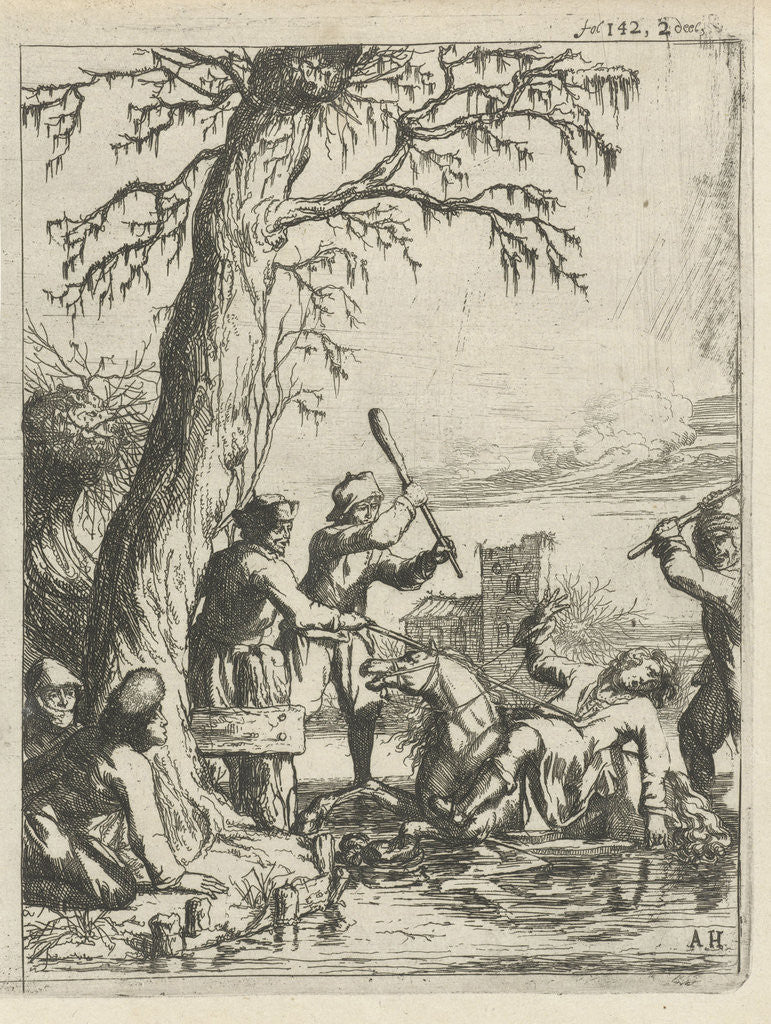 Detail of Willem II by the West Frisians killed in Hoogwoud, 1256 by Anonymous