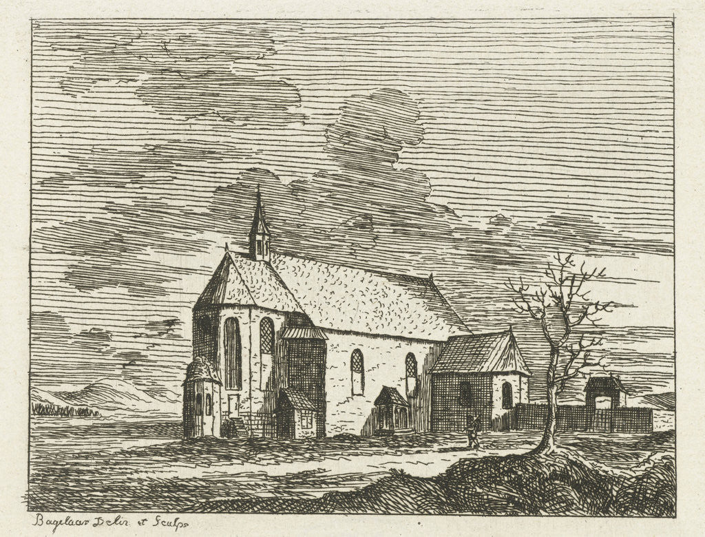 Detail of View of a chapel in Zellingen am Main, Germany by Ernst Willem Jan Bagelaar