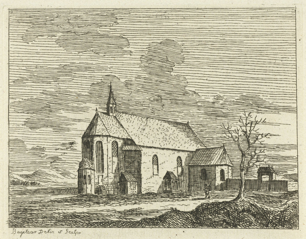 Detail of View of a chapel in Zellingen am Main Germany by Ernst Willem Jan Bagelaar