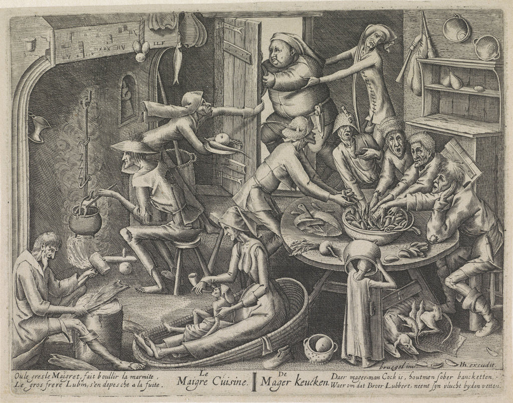 Detail of Lean kitchen by Hendrick Hondius I