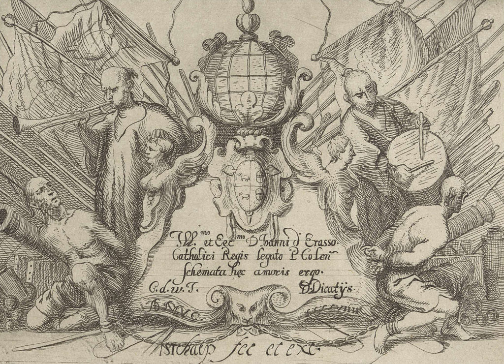 Detail of Slaves and Asian figures on both sides of a cartridge by T. D. Dicatys