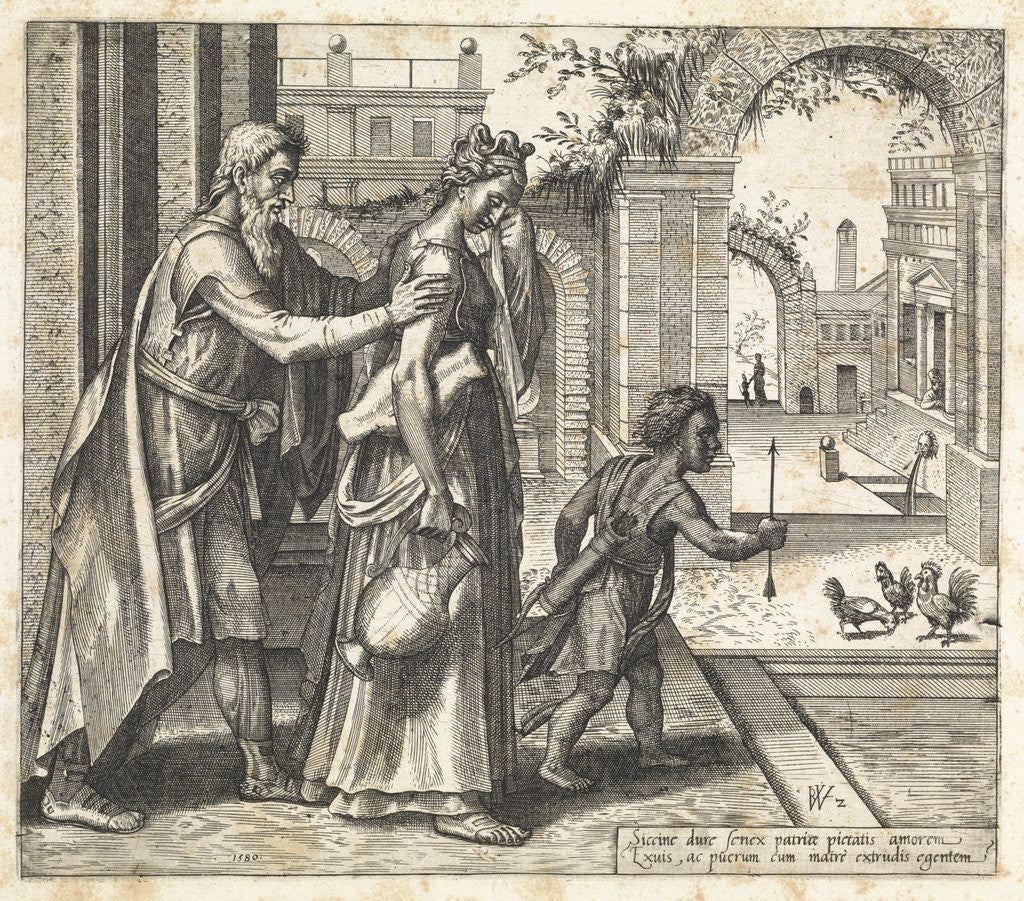 Detail of Expulsion of Hagar and Ishmael by Willem Thibaut