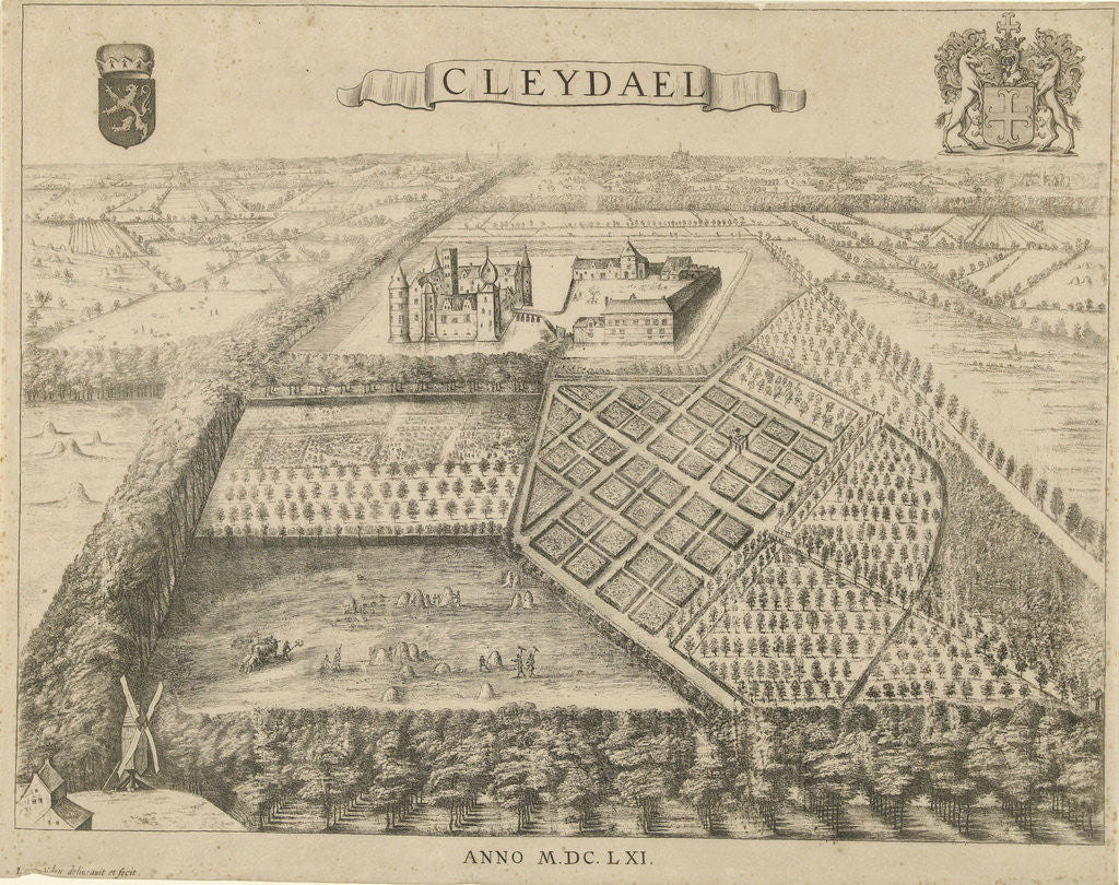 Detail of Estate Cleydael by Lucas van Uden