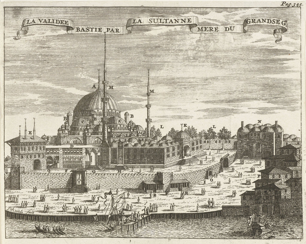 Detail of View of Hagia Sophia Mosque by Johannes Jacobsz van den Aveele