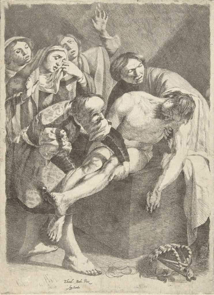 Detail of The Entombment of Christ by Dirck van Baburen