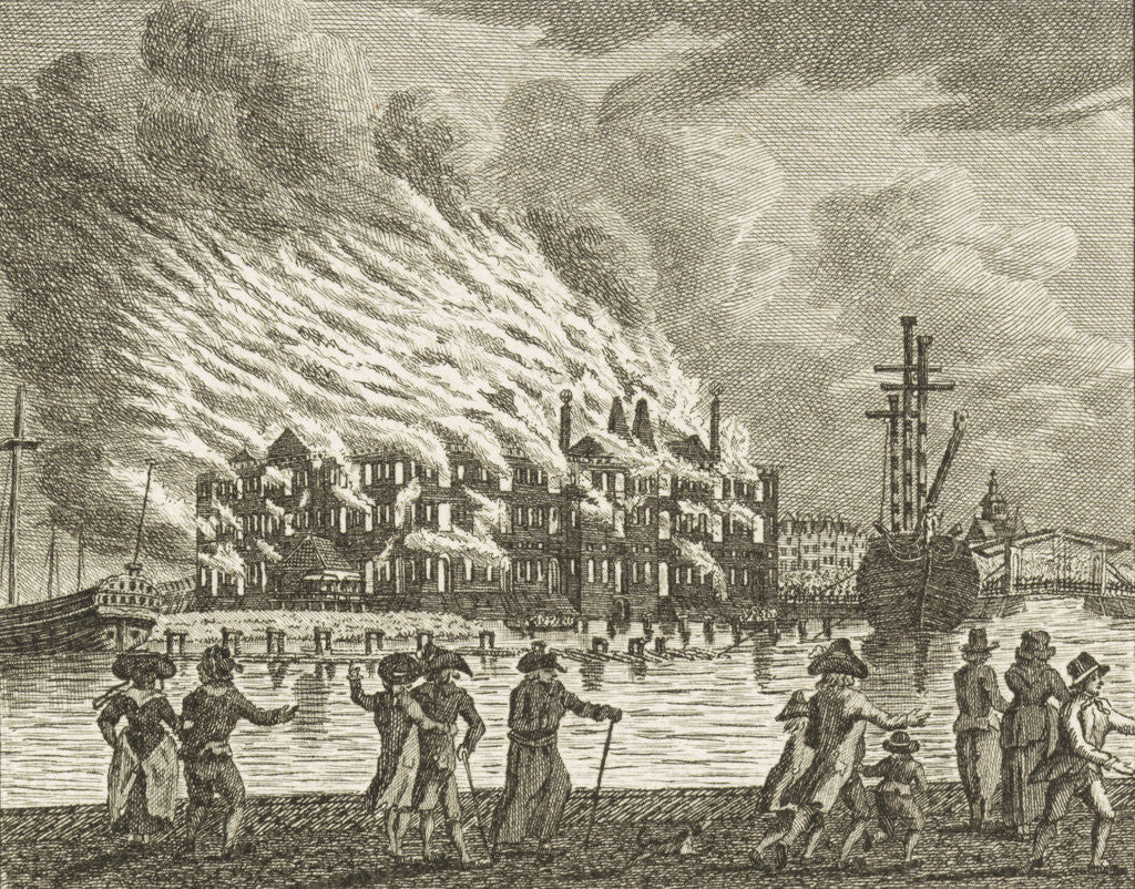 Detail of Brand in 's Lands Zeemagazijn by Jan Lucas van der Beek