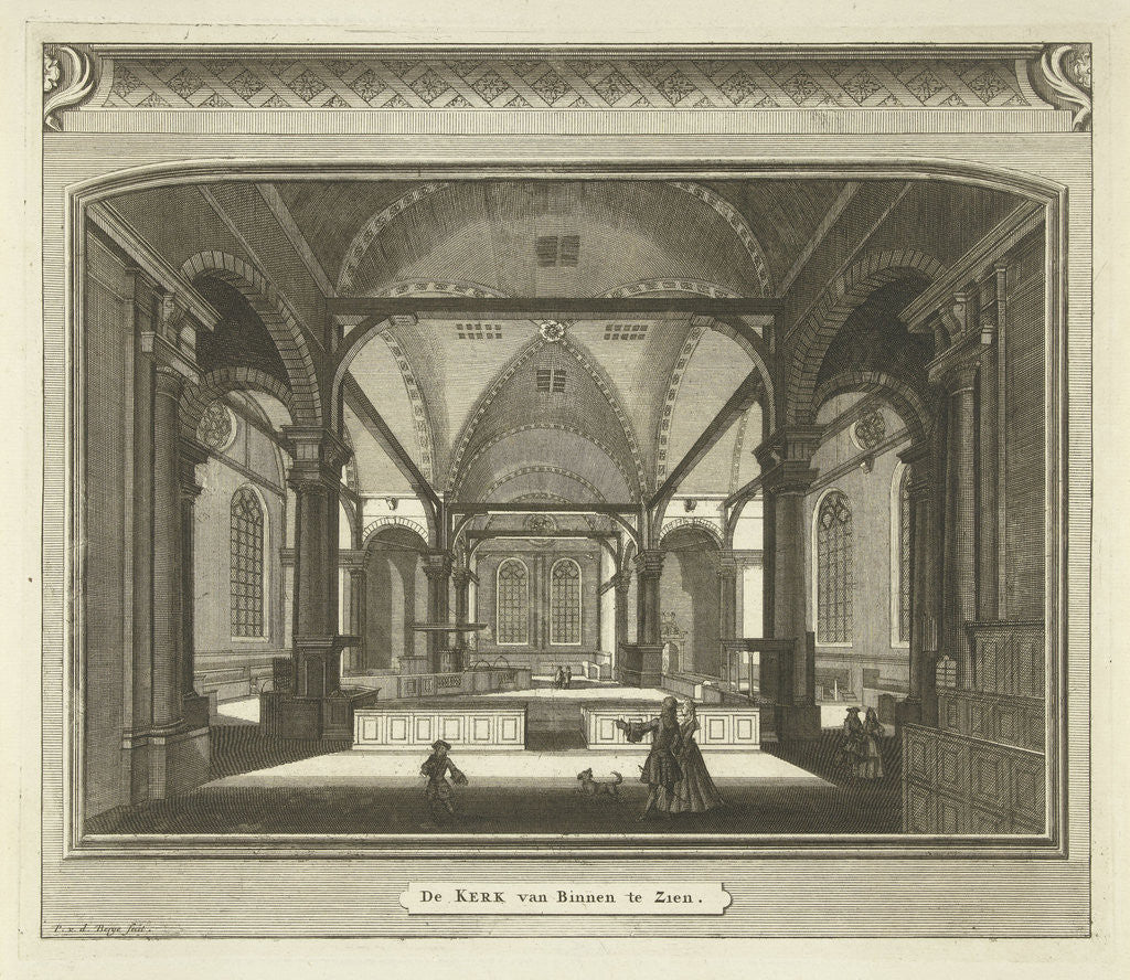 Detail of Church Hall of the North Church in Amsterdam by Pieter van den Berge