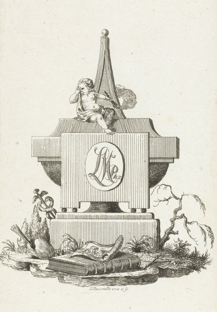 Detail of Gravestone with weeping angel by Jean Bernard