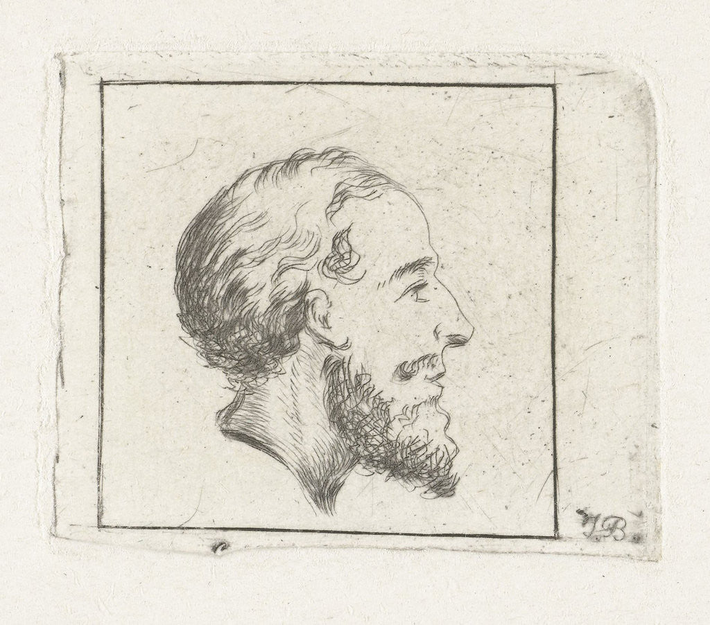 Detail of Portrait of a man with beard and mustache by Jean Bernard