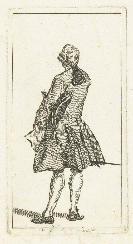 Detail of Standing man with tail wig by Jan de Beijer