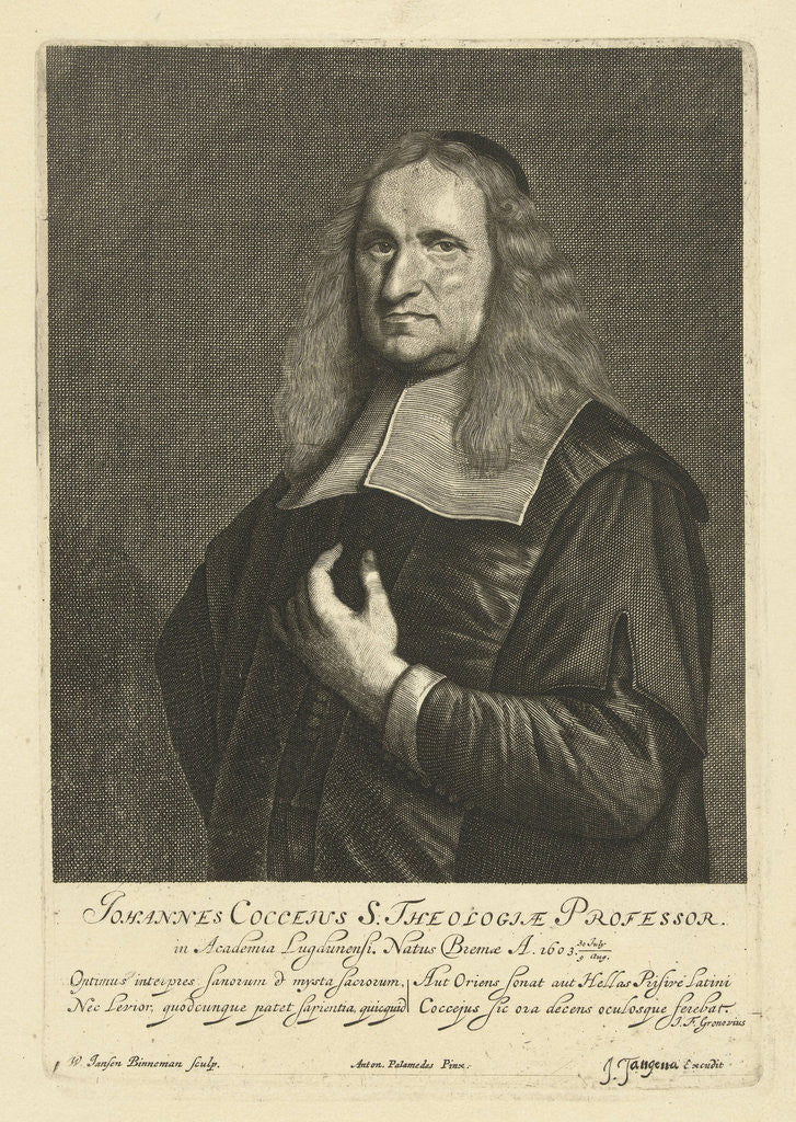 Portrait of theology professor Johannes Cocceius by Johannes Tangena