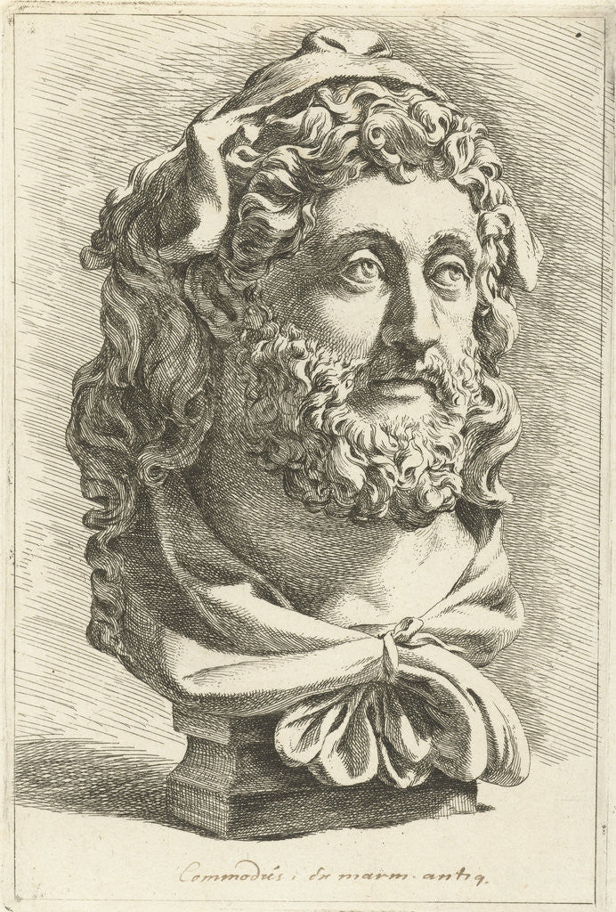 Detail of Bust of Emperor Commodus as Hercules by Jan de Bisschop