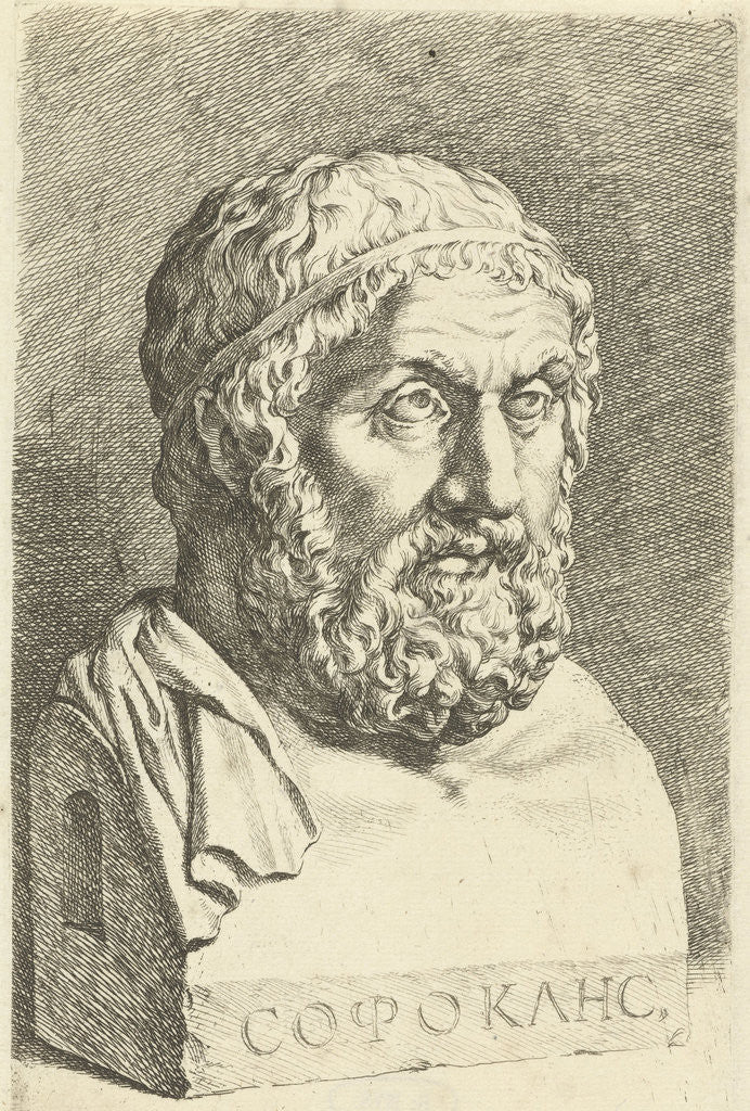 Detail of Portrait Bust of Sophocles by Jan de Bisschop