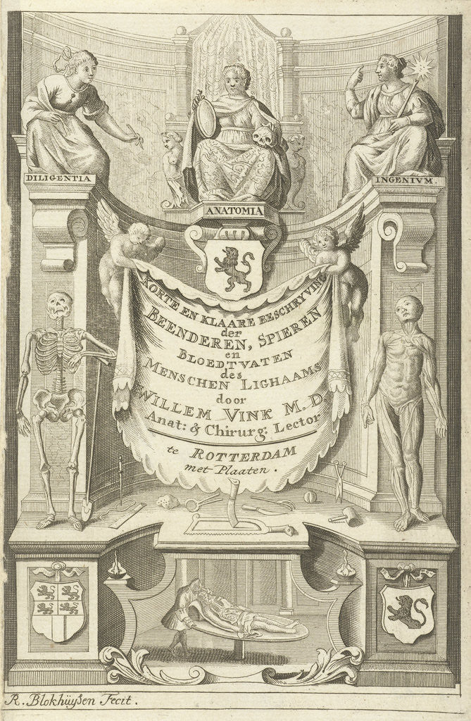 Detail of Allegory of the anatomy by Reynier Blokhuysen