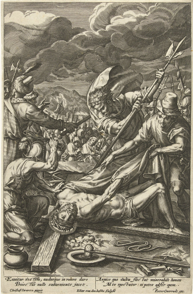 Detail of Christ stripped of his garments by Petrus Overraat