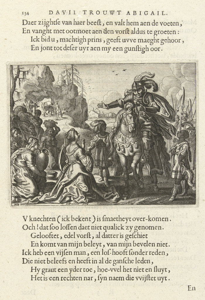 Detail of David and Abigail by Daniël van den Bremden
