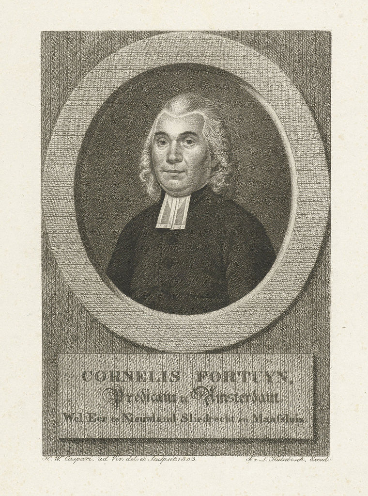 Detail of Portrait of Cornelis Fortuyn by J. van Ledden Hulsebosch