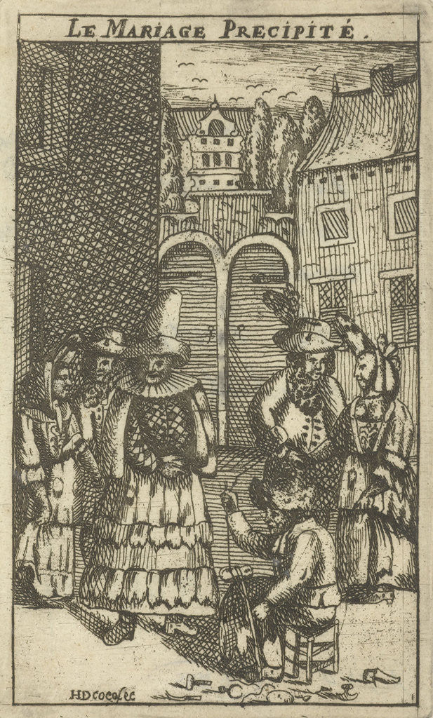 Detail of Shoemaker at work by H. de Cocq