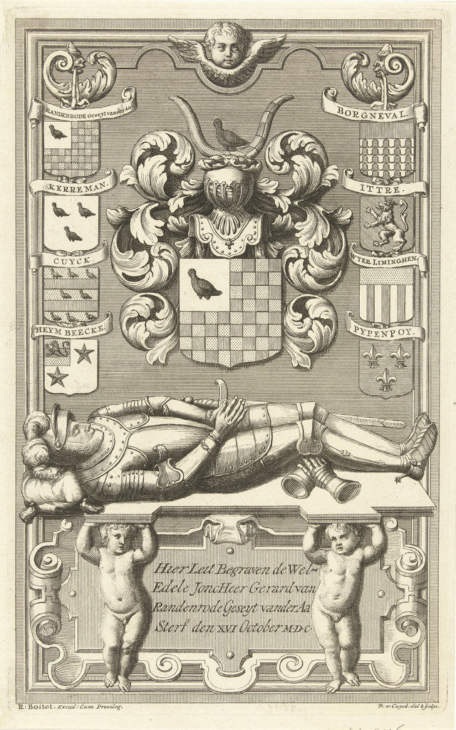 Detail of Tomb Gerard van der Aa, Esquire van Randenrode, in the Grote of Sint-Jacobskerk in The Hague by Anonymous
