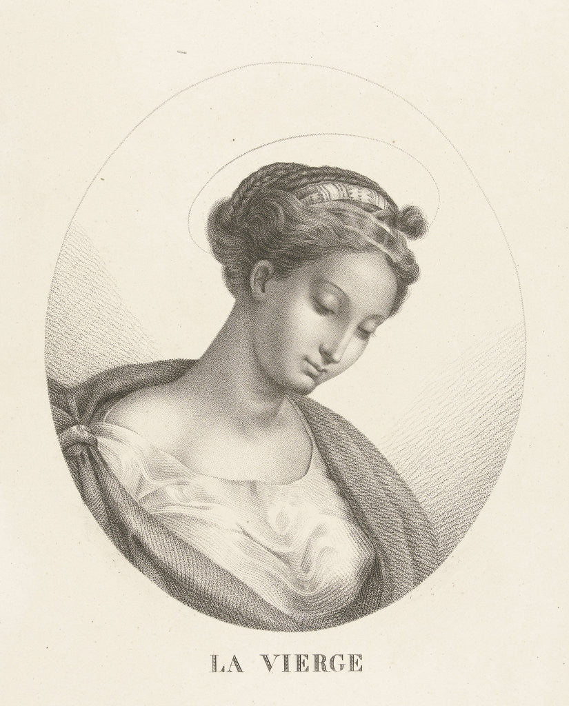 Detail of Bust of Mary in oval by François Deleu
