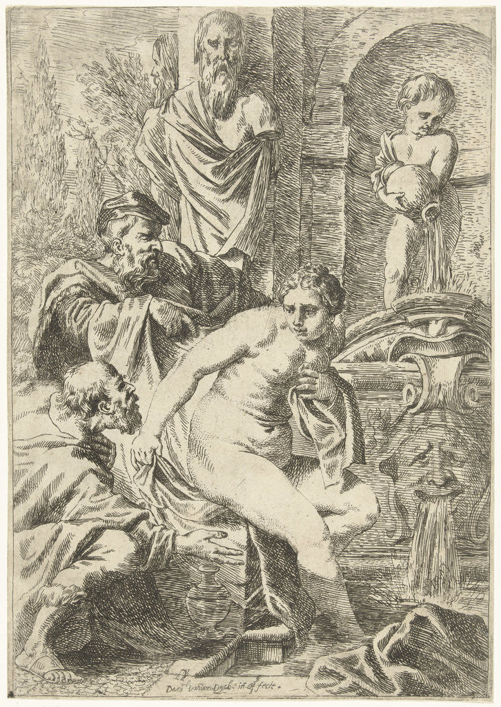 Detail of Susanna and the Elders by Daniël van den Dijck