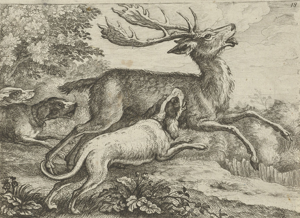 Detail of Hunting a deer by Pierce Tempest