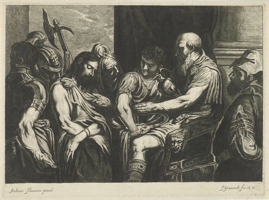 Detail of Christ before Pilate by Johannes Gronsveld